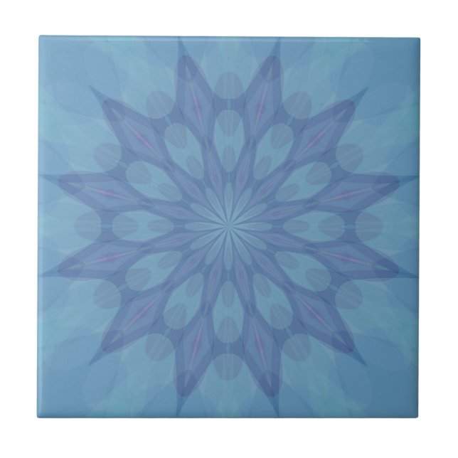 Azulejo Patrón azul y turquesa 2 (Frente)