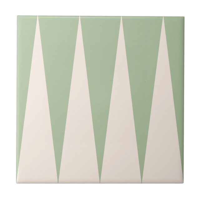 Azulejo Patrón Backgammon Tile verde claro (Frente)