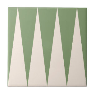 Azulejo Patrón Backgammon Tile verde oliva
