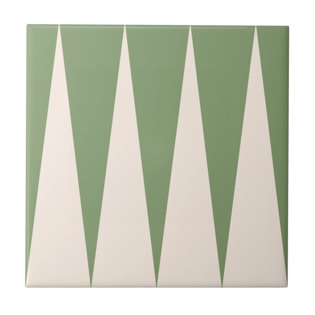 Azulejo Patrón Backgammon Tile verde oliva (Frente)