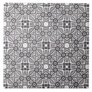 Azulejo Patrón blanco y negro