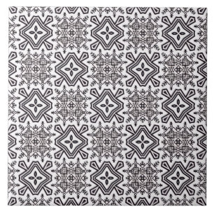 Azulejo Patrón blanco y negro