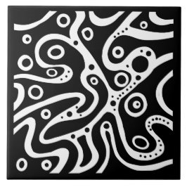 Azulejo Patrón blanco y negro