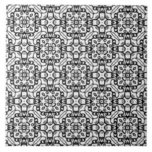 Azulejo Patrón blanco y negro