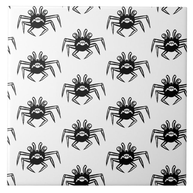 Azulejo Patrón blanco y negro (Frente)