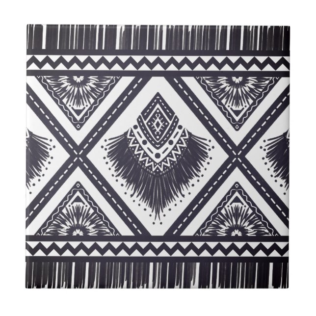 Azulejo Patrón Boho Blanco Marino (Frente)
