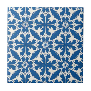 Azulejo Patrón Boho en Azul – Elegante y Audaz
