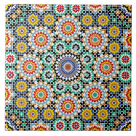 Azulejo Patrón boho tradicional mosaico marroquí