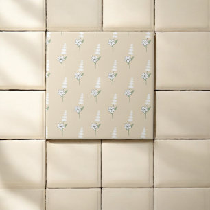 Azulejo Patrón Botánico Bohemio Beige Floral