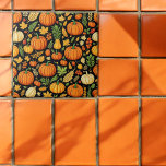 Azulejo Patrón calabaza Día de cosecha Otoño<br><div class="desc">Trae el espíritu del otoño a tu casa con este patrón de calabaza azulejos de cerámica,  perfecto para añadir un toque festivo de día de cosecha a tus pisos o paredes.</div>