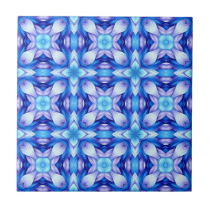 Azulejo Patrón cautivador popular en azul y violeta