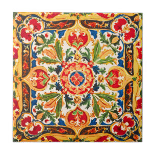 Azulejo Patrón cerámico siciliano