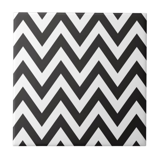 Azulejo Patrón Chevron Diseño de arte geométrico blanco ne (Frente)