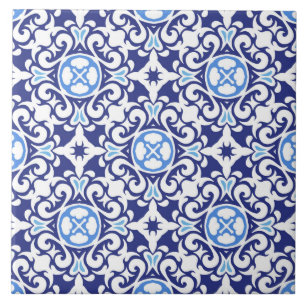 Azulejo Patrón clásico antiguo boho