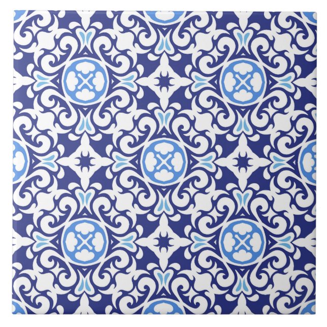 Azulejo  Patrón clásico antiguo boho  (Frente)