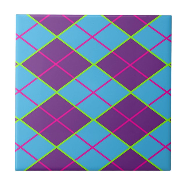 Azulejo Patrón Clásico de Argyle (Frente)