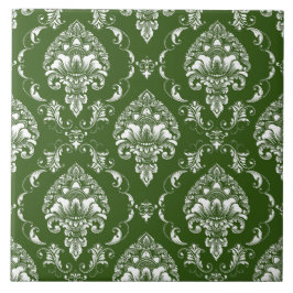 Azulejo Patrón clásico de contraste elegante verde victori