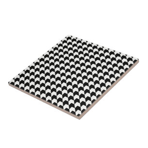 Azulejo Patrón clásico de houndstooth negro