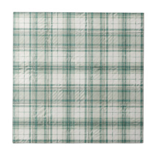 Azulejo Patrón Clásico de Tartán de Cuadros en Verde Salvi