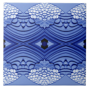 Azulejo Patrón clásico moderno azul y blanco