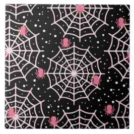 Azulejo Patrón Cobwebs y Spiders de Halloween