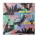 Azulejo Patrón Colorido de Grafiti Urbano (11)<br><div class="desc">Azulejo cerámico de patchwork de grafiti urbano colorido que presenta bloques abstractos audaces, pinceladas expresivas, garabatos, estrellas y texturas de medios mixtos en azul brillante, amarillo, rosa, naranja y negro. Enérgico y atrevido con una estética de arte callejero moderno, este diseño continuo es ideal para amantes del arte de grafiti,...</div>