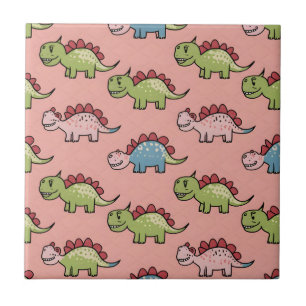 Azulejo Patrón continuo de dinosaurio lindo