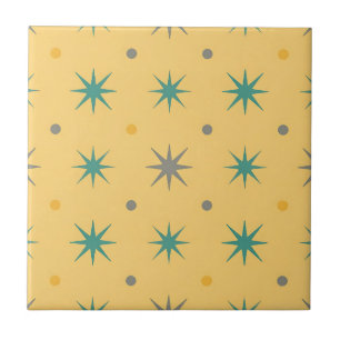 Azulejo Patrón continuo de explosión de estrellas de media