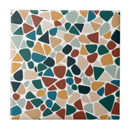 Azulejo Patrón continuo de guijarros de mosaico de terraco