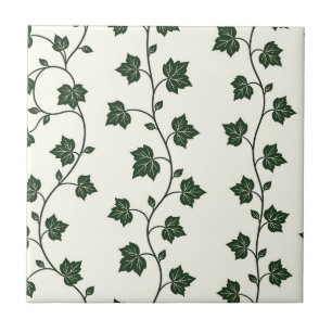 Azulejo Patrón continuo de hiedra clásico verde