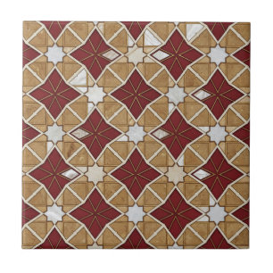 Azulejo Patrón continuo de mosaico Zellige marroquí de luj