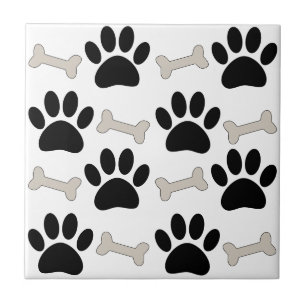 Azulejo Patrón continuo de Patas y Huesos Mascota Personal