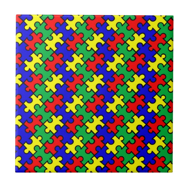Azulejo Patrón continuo de rompecabezas (Frente)