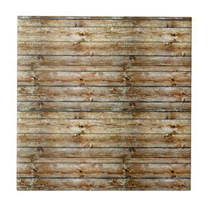 Azulejo Patrón continuo de tabla de madera marrón desgasta