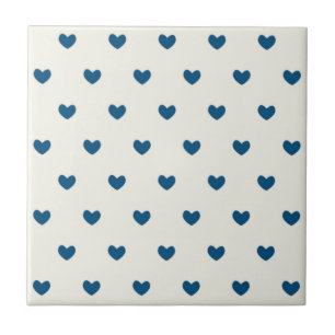 Azulejo Patrón Corazones Azules