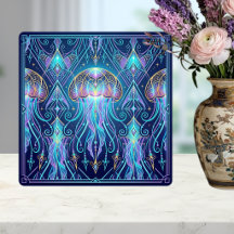Patrón Cósmico del Océano de Medusas Art Nouveau P