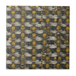 Azulejo Patrón de abeja melífera rústico natural