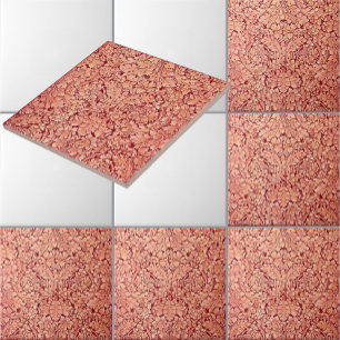 Azulejo Patrón de Acanto de la Era Victoriana Antigua