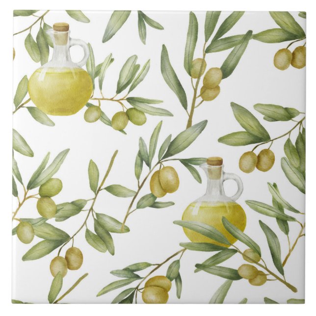 Azulejo Patrón de aceite de oliva ruso (Frente)