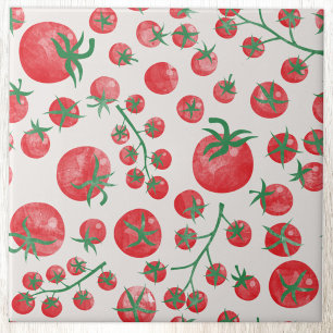 Azulejo Patrón de Acuarela de Tomate