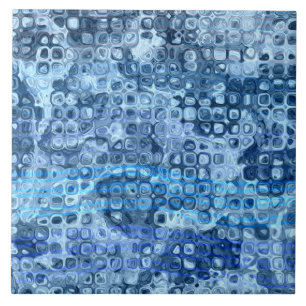Azulejo Patrón de agua abstracto azul océano