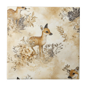 Azulejo Patrón de animal cervatillo del bosque