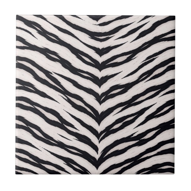 Azulejo Patrón de animal de tigre blanco (Frente)