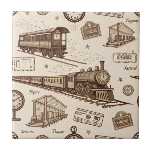 Azulejo Patrón de antigua estación de tren (2)