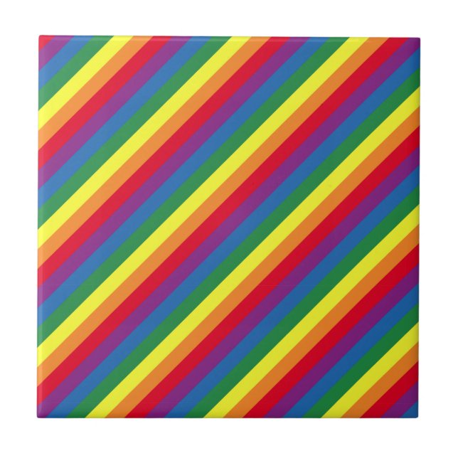 Azulejo Patrón de arco iris diagonal (Frente)