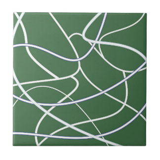 Azulejo Patrón de arte de la línea verde