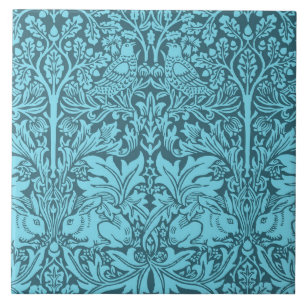 Azulejo Patrón de aves y conejos