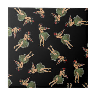 Azulejo Patrón de baile del Chica Hula