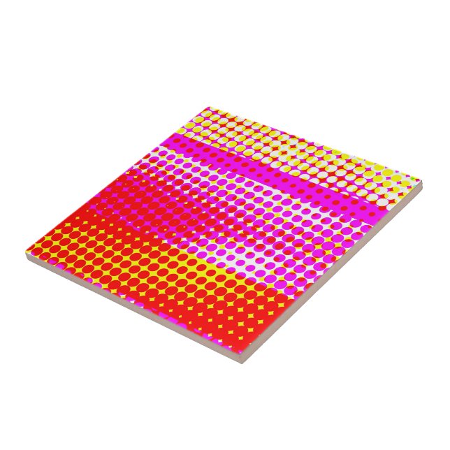 Azulejo Patrón de bandas rosadas (Lado)