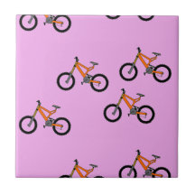 Patrón de bicicletas en rosa